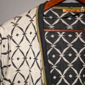 Black and white print cardigan